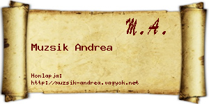 Muzsik Andrea névjegykártya